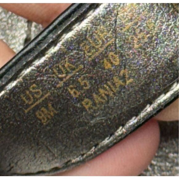 Franco Sarto Sandals Size 9 Black Leather Ankle Strap Sparkly Dress Heels NEW - Picture 9 of 10